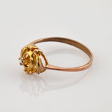 Vintage-Ring aus vergoldetem Silber mit Glasstein