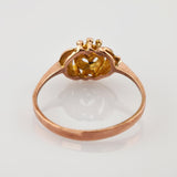 Vintage-Ring aus vergoldetem Silber mit Glasstein