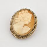 Antike Muschelgemme als Brosche & Anhänger