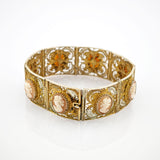 Filigranes Armband mit Kamee-Medaillons