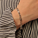 Luxuriöses Silberarmband mit Saphiren