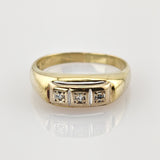 Moderner Diamant-Ring aus Gold – Herrenring