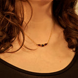 Klassische Goldkette mit Granat