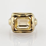 Art Déco-Ring aus Gold mit Citrin – antiker Goldring