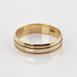 Klassischer Gold Bandring – Bicolor Trauring ohne Stein