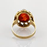 Ring aus Gold mit Bernstein