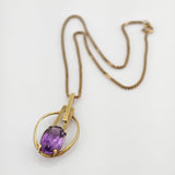 Kette mit Amethyst Anhänger aus Gold