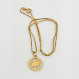 Sternzeichen Stier Kette mit Anhänger aus Gold