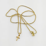 Kette mit Kreuz-Anhänger in Gold