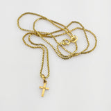 Kette mit Kreuz-Anhänger in Gold