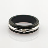 Markanter Silberring mit Diamanten