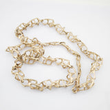 Feine Goldkette mit unregelmäßig geformten organischen Gliedern für Vintage-Schmuckkollektion