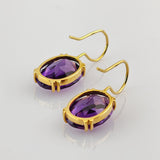 Klassische Ohrhänger aus Gold mit Amethysten
