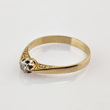 Klassischer Solitär-Ring aus Gold mit Brillant ca. 0,20 ct, um 1930