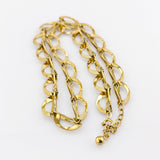 Gold-Collier mit geometrische Glieder um 1960