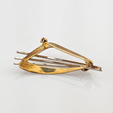 Modernistische Goldbrosche, um 1960