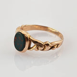Jugendstil-Ring aus Roségold mit Heliotrop