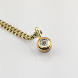 Goldanhänger mit Solitär Diamant an Kette