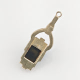 Art Deco Silberanhänger mit Onyx und Markasiten, um 1930