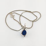 Lapislazuli-Anhänger mit Venezianischer Kette Silber, um 1960
