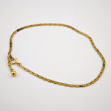 Goldenes Armband mit S-förmigen Gliedern und Federringverschluss mit Kugelanhänger