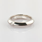Silber Bandring mit Akzentstein