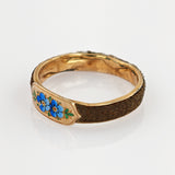 Biedermeier-Haarring mit Emailblüte