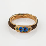 Biedermeier-Haarring mit Emailblüte