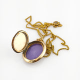 Historisches Medaillon vergoldet mit Emaille-Floralmotiv