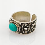 Silberring mit türkisfarbenem Cabochon