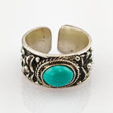 Silberring mit türkisfarbenem Cabochon