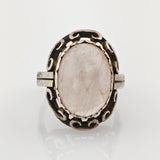 Silberring mit Rosenquarz