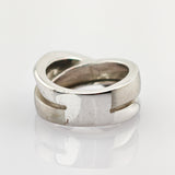 Silber Ring mit verschlungener Form, um 1990