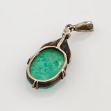 Art Déco Anhänger mit Chrysopras und Markasiten