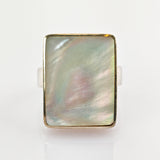 Silber Ring mit Perlmuttplatte