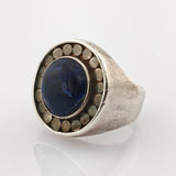 Silberner Designer-Ring mit Lapis Lazuli