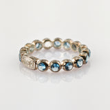 JOOP! Silber Ring mit umlaufendem blauem Spinell