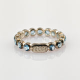 JOOP! Silber Ring mit umlaufendem blauem Spinell