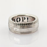 JOOP! Silber Ring mit Rillenstruktur, modernes Design um 2000