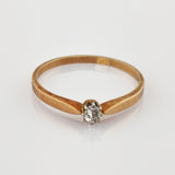 Rosé Étoile – Solitärring aus 585er Roségold mit Diamant 0,10 ct“