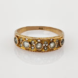 Antiker Goldring mit Topasbesatz