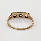 Goldring mit drei Moissaniten