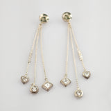 JOOP! Silber Ohrringe mit Ketten und Zirkonia