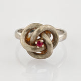 Weißgoldring mit Rubin