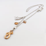 JOOP! Silber Set mit Schleifenmotiv – Halskette & Armband, teilvergoldet