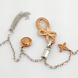 JOOP! Silber Set mit Schleifenmotiv – Halskette & Armband, teilvergoldet