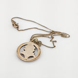 Silberkette mit Blumenmedaillon