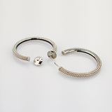 JOOP! Silber Creolen mit Kugelstruktur