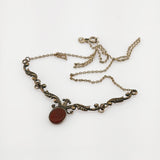 Silbercollier mit ovale Karneoltafel