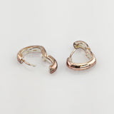 JOOP! Silber Creolen Herzform mit Steinbesatz